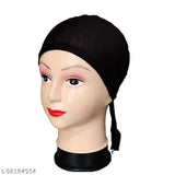 Cotton canvas hijab cap/underscarf/headwrap, self-design one-size, imported from India (pack of 2 N)