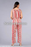Printed rayon sleeveless dress, "Radhika" Indian style on mannequin