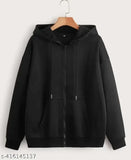 Stylish wool hoodie for boys, solid pattern, long sleeves, 10-16 years sizes