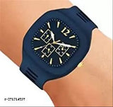 Multi-functional square dial silicon strap watch for men and boys, featuring LED lights, alarm, stopwatch, calendar, date, day, water-resistant, backlight, shock resistant. Great gift option for all occasions, ideal for sports activities