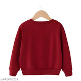 Maroon wool baby full sleeve sweatshirt pack (1), printed net design for toddlers ages 0-4 months to 3-4 years, India origin
