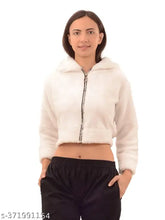 Wool solid-color Collerzip sweatshirt, long sleeves, size S (36in bust, 22in length) made in India