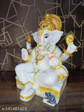 Marble Ganesh Ji murti, 7.5-inch Ganesh Idol for home decor and gifting. Invite spiritual wisdom into your space