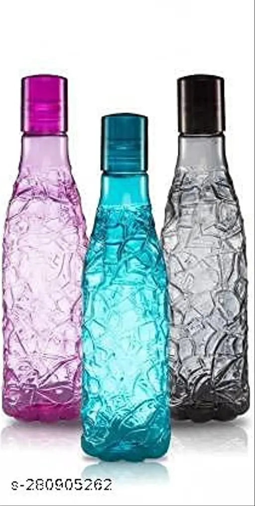 Multicolor unbreakable plastic water bottle set with glass jug - great for fridge, gym, yoga, kitchen, office, sports, school, travel | Convenient for home and away use, ideal for hydration on the go