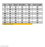 Women's plus size cotton combo kurti set, pack of 2 - Three-quarter sleeves, solid combo design in various sizes and low rates