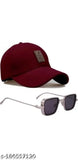 Kabir Singh-inspired, adjustable cotton baseball cap & sunglasses combo pack, trendy embroidered design for boys, Made in India