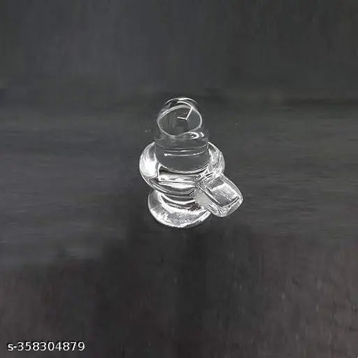 Pure natural sphatika crystal Shivling, 5cm religious idol for Shiva worship