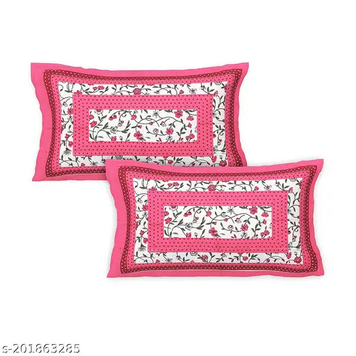 Multicolor Jaipuri-crafted 100% cotton double bedsheet with 2 pillow covers, ideal for summer. Soft, breathable, and vibrant, perfect for a stylish bedroom haven