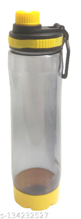 Yellow plastic sipper bottle, pack of 1 for hydration on the go