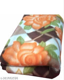 Multi-colored fleece lightweight AC blankets, soft touch and warm for summer/winter - pack of 5 with floral print on single bed size (200 thread count)