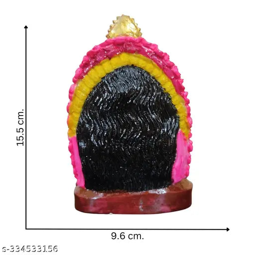 Multi-colored resin Maa Tara Kali Ma statue for pooja room decoration, 15.5 cm high, intricate craftsmanship, divine aesthetic