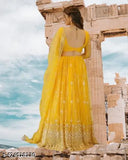 Embroidered net lehenga choli & blouse set with dupatta, free size, Indian embroidered work on net fabric