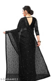 Embellished net Jivika saree, light and comfortable for casual wear, perfect for festivals. Indian-made net Jacquard fabric saree with Moti work pattern