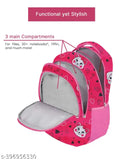 Polyester school backpack, 26L for Class 1-8. Durable daypack, free size (32cm x 28cm), made in India