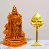 Poly resin small-sized Lord Murugan statue with vel, Hindu god idol, 7cm x 10cm x 2cm