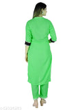 Rayon Alisha Superior Women's Solid Net Kurta Sets with Palazzos, three-quarter sleeves, Indian origin