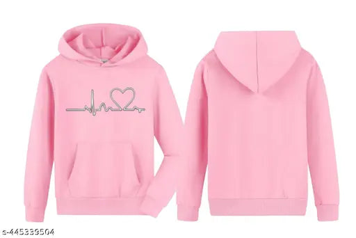 Olive cotton sweatshirt with full sleeve life line print for women and girls, one pocket, straight hem