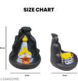 Resin Adi Shankara Baba Kedarnath Dham Mandir, smoke-free backflow cones for incense, Indian spiritual decor item (10cm L x 10cm W x 10cm H)