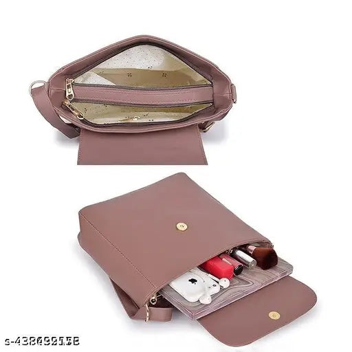 PU leather croco sling bag, royal women's fashion accessory with extra pouch, adjustable strap, and 2 compartments