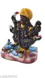 Handcrafted multicolor Kali Mata Devi statue, spiritual pooja figurine from Ashish Collection, Indian religious murti decorative showpiece - 13 cm (polyresin)