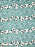 Green cotton fitted bedsheet set with 2 king-size pillow covers, all around 360 elastic, ideal for adult summer use