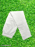 White cotton pant with chikankari embroidery, Lucknawi bottom wear for women. Perfect pairing with kurtas and dresses. Hand wash separately in cold water. Made in India (40 inches length)