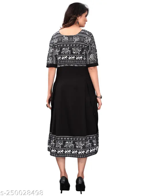 Printed multicolor Anarkali kurta set with Pallazos, relaxed fit crepe fabric, suitable for parties and festivals. Indian-made, classic women's dress." (125 characters)