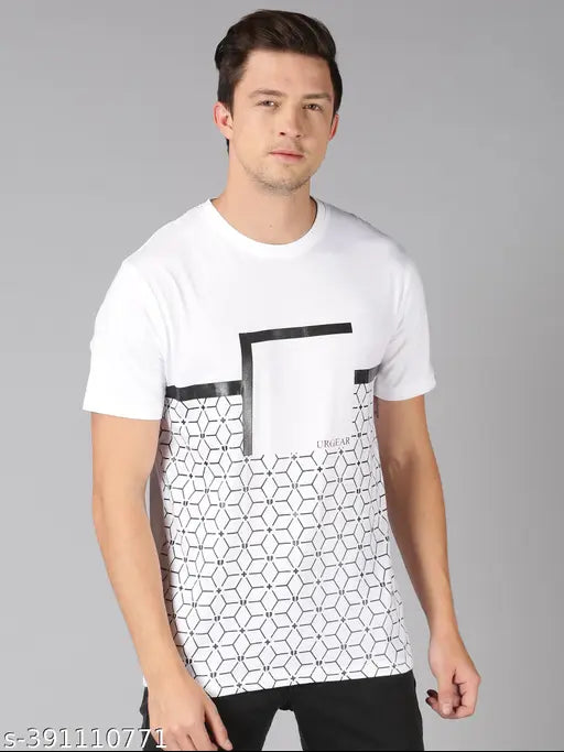 Cotton Urbane Ravishing Men's T-shirt set, printed design, 3 pieces in organic cotton blend - trendy, comfortable regular fit