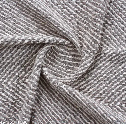 Taupe chevron cotton throw, breathable & soft, ideal for sofa bed or couch (60x80 inches)