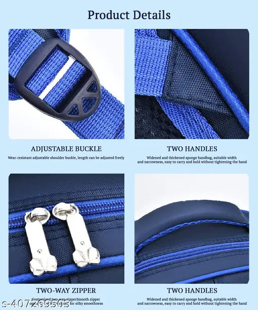 Lightweight blue schoolbag with astronaut sapphire design, ideal for primary school students (7-12 years), made of polyester net and Oxford cloth. Custom cartoon design, perfect for daily use or gifts