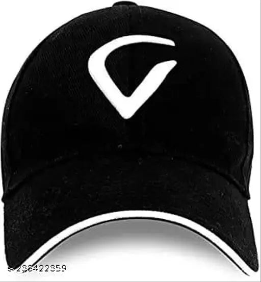 Adjustable black cotton baseball cap, solid design for unisex use