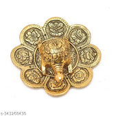 Gold-toned aluminum SYNU Feng Shui Tortoise Showpiece for good luck decor, 4cm long