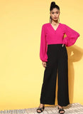 Solid lycra long-sleeve women's jumpsuit, Urbane Sensational style from India