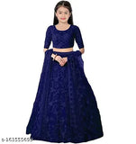 Embroidered net Lehenga Choli set for girls ages 3-15 years, Indian wedding wear, made in India