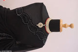 Indian party wear Georgette saree with dupion silk blouse, heavy Bollywood style, free size