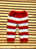 Woolen striped newborn baby set, soft and cozy winter wear by Aman Knitter