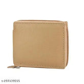 Classic PU bi-fold wallet, solid color, 2 compartments. Ultra slim, high quality men's and women's wallet. Perfect for daily use and suitable for all trousers