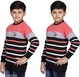Dimsy Collection boys woolen sweater set 2pcs, long sleeve printed wool for winter, 8-12 years, India