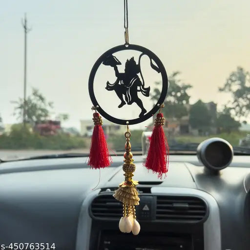 Acrylic Hanuman dream catcher for positive vibes, suitable for car or home decor, handmade in India