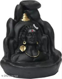 Poly Resin Adiyogi Shiv Ji Smoke Fountain Idol, intricate Indian spiritual figurine on display