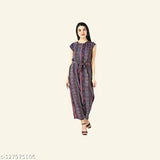 Pearl N Vera printed net poly crepe jumpsuit for women, short sleeves, sizes S-Free Size, Indian origin