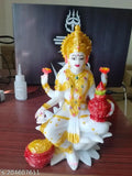 Marble Ganesh Lakshmi Idol - Elegant home temple decor, Diwali-ready Goddess Laxmi statue (4.5"x7"x3")