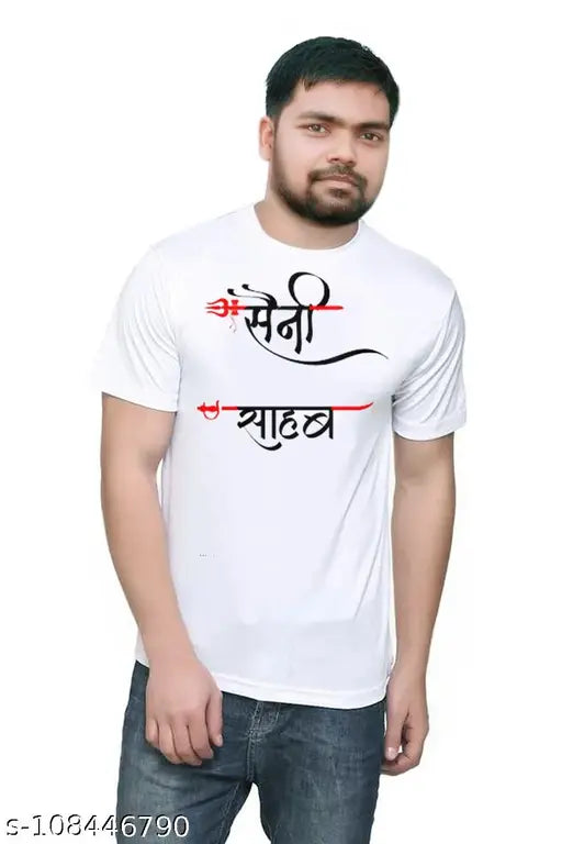 Polyester SAINI SHAHAB t-shirt, printed with stylish sublimation design, available in multiple sizes (S-XXL), made for all seasons, originated from India