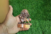 Metal Maa Durga statue, traditional religious murti for Vastu showpiece or gift item, 11 cm high