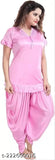 Baby pink satin night suit, KLEIDUNG Parjet for women and girls (M size)