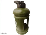 Army Green BPA-free Plastic Shaker Bottle for Gym - 2200ML, ergonomic design with a leak-proof lid and carry handle