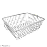 Stainless steel dish rack with tool holder (54*41*23 cm), silver color, ideal for kitchen organization and utensil storage