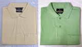Beige cotton-blend slimfit half sleeve polo with pocket, perfect for casual wear or sports activity