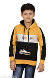 Wool long sleeve sweatshirt with printed design for kids and boys, size 8-9, 9-10, or 10-11 years old, made in India
