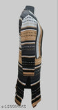 Striped woolen kurti, long sleeve, free size (18in bust, 38in length), modern women's winter fashion